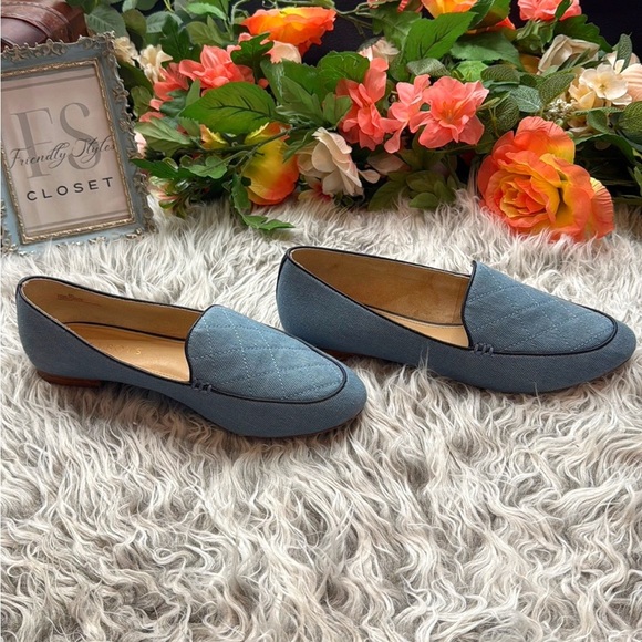 Talbots Ryan Blue Denim Quilted Loafers, 8 - Picture 3 of 8